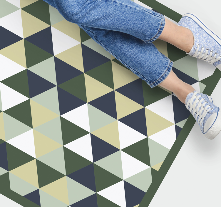 Triangular Forms geometric vinyl carpet - TenStickers