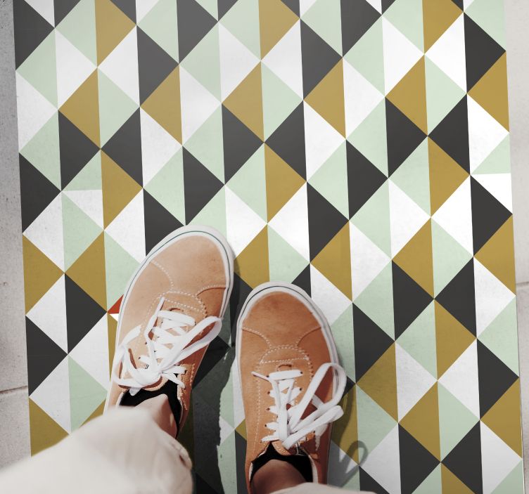 Triangular Mosaic Arrangement geometric vinyl carpet - TenStickers