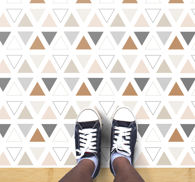 Triangular Pattern Design geometric vinyl carpet - TenStickers