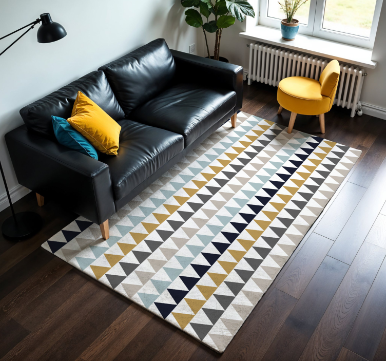 Triangular Pattern Effects geometric vinyl carpet - TenStickers