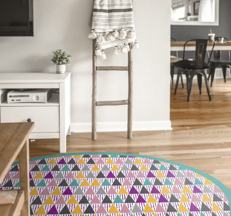 Triangular Patterns geometric vinyl carpet - TenStickers