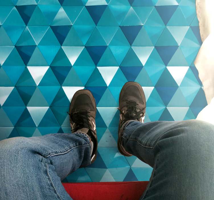 Triangular Tiling geometric vinyl carpet - TenStickers