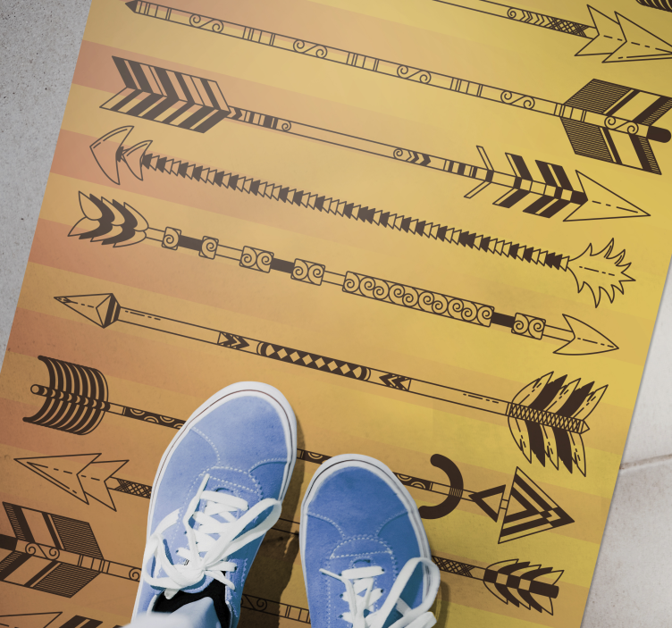 TRIBAL ARROW PATTERN ethnic vinyl carpet - TenStickers