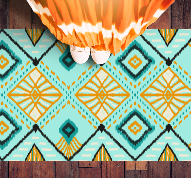 Tribal Geometric Pattern ethnic vinyl carpet - TenStickers