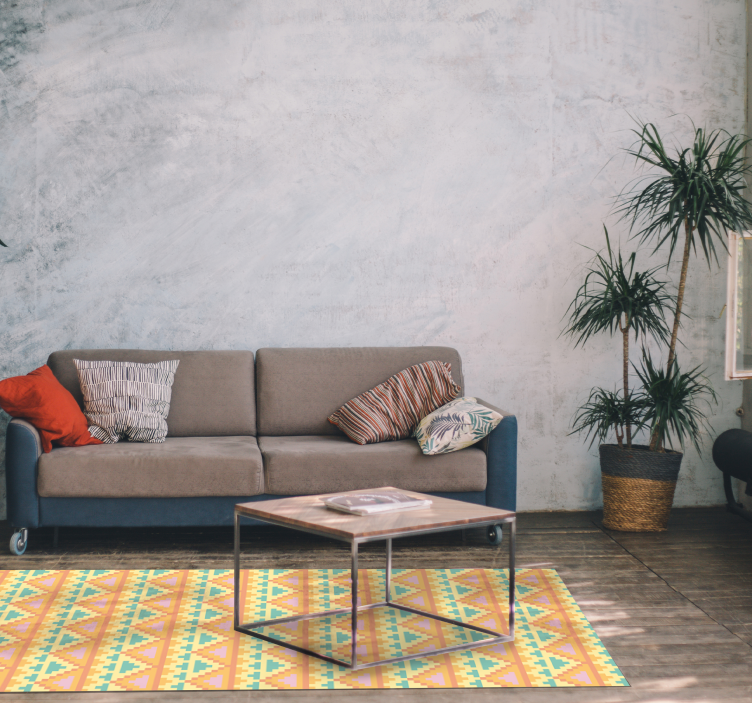 Tribal Patterned Decor geometric vinyl carpet - TenStickers