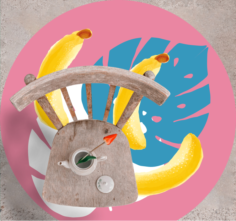 Tropical Banana Motif kitchen vinyl carpet - TenStickers