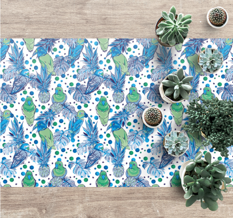 Tropical Bird Pattern kitchen vinyl carpet - TenStickers