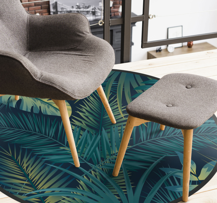 Tropical Foliage Ensemble floral vinyl carpet - TenStickers