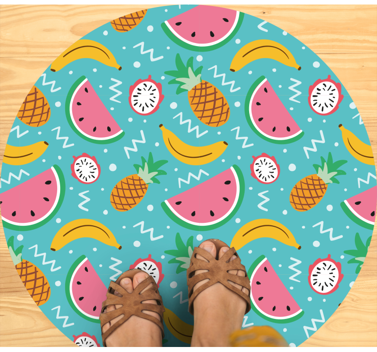 Tropical fruit fun kitchen vinyl carpet - TenStickers