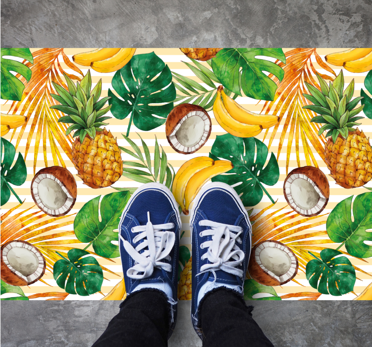 Tropical Fruit Paradise kitchen vinyl carpet - TenStickers