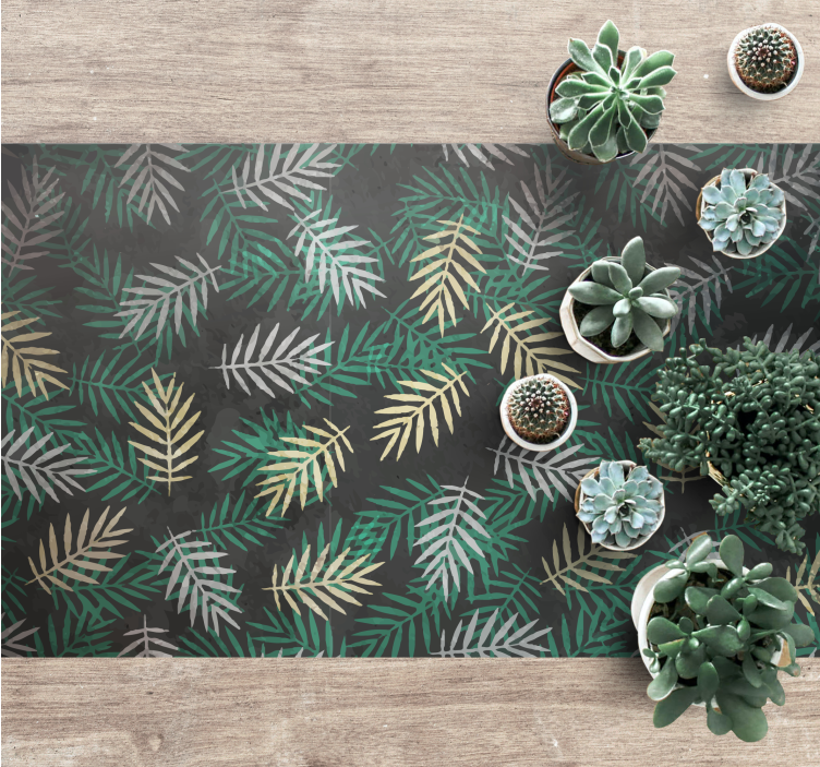 Tropical greenery pattern nature vinyl carpet - TenStickers