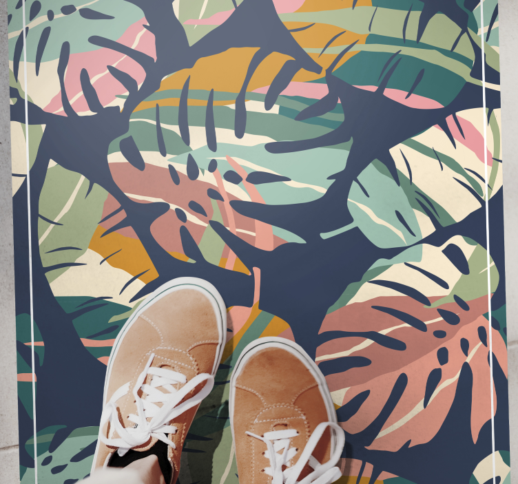 Tropical Leaf Concept nature vinyl carpet - TenStickers