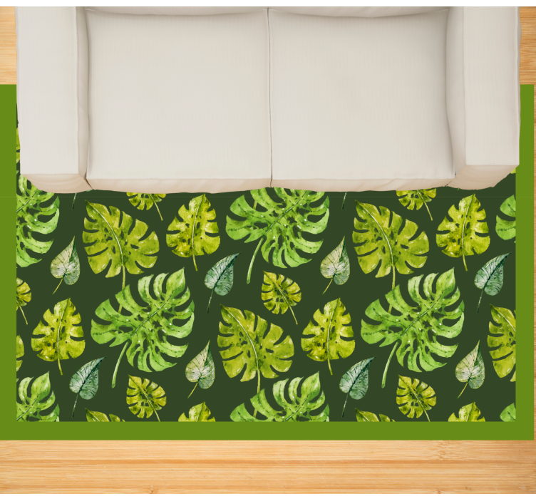 Tropical Leaf Elements nature vinyl carpet - TenStickers