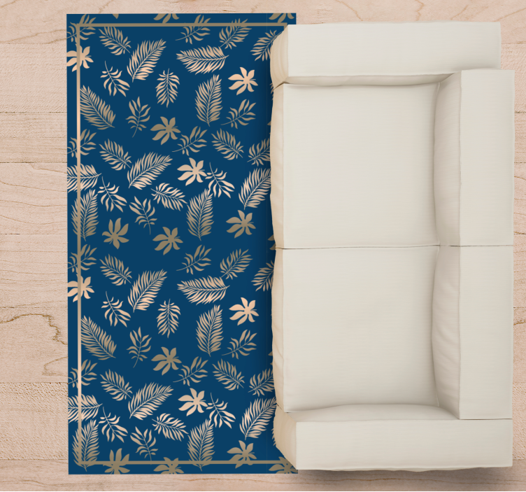 Tropical Leaf Pattern floral vinyl carpet - TenStickers
