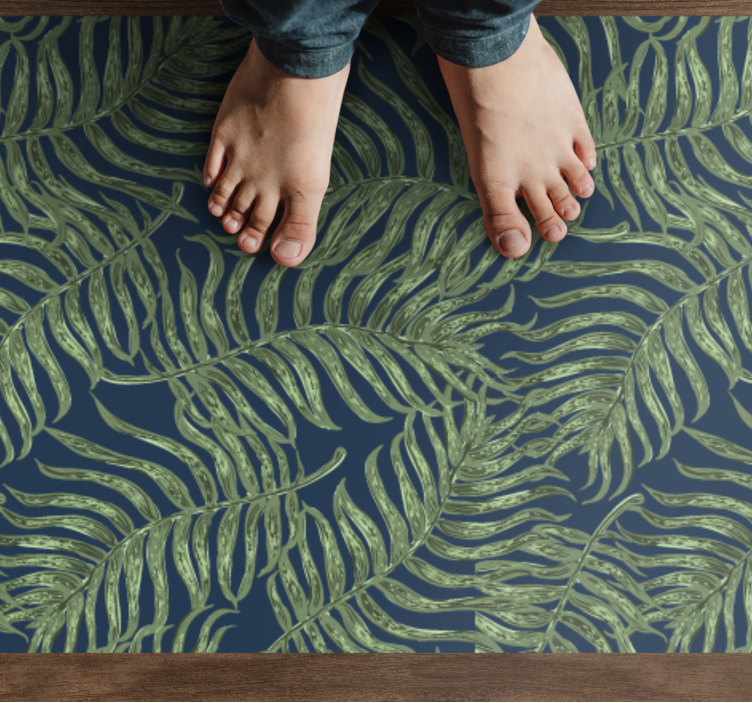 Tropical Leaf Pattern floral vinyl carpet - TenStickers