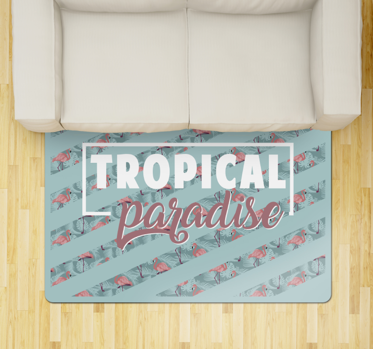 Tropical Paradise Text animal vinyl carpet - TenStickers