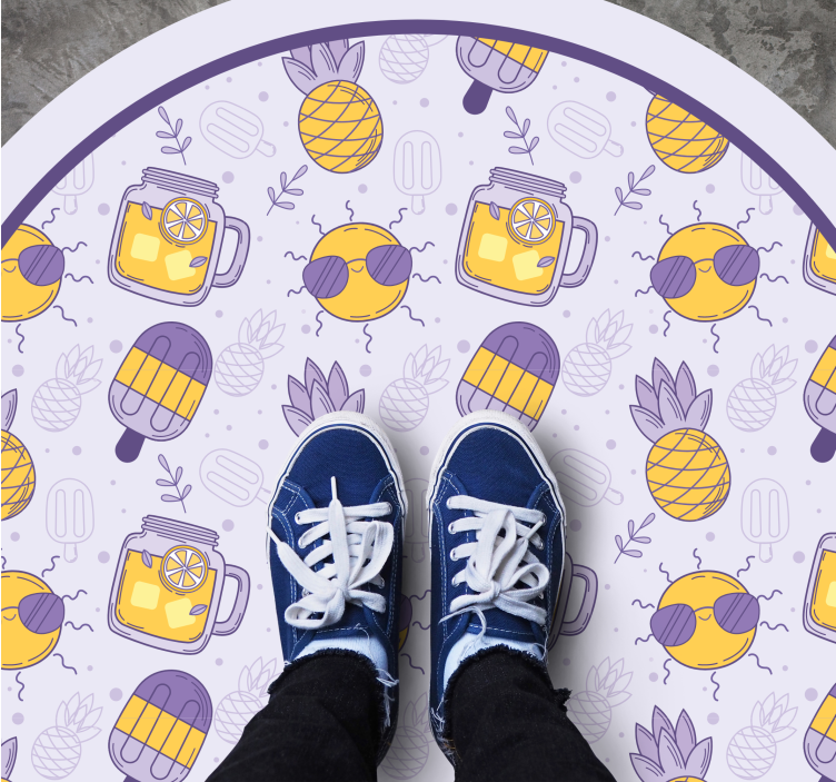 Tropical Summer Fun kids vinyl carpet - TenStickers