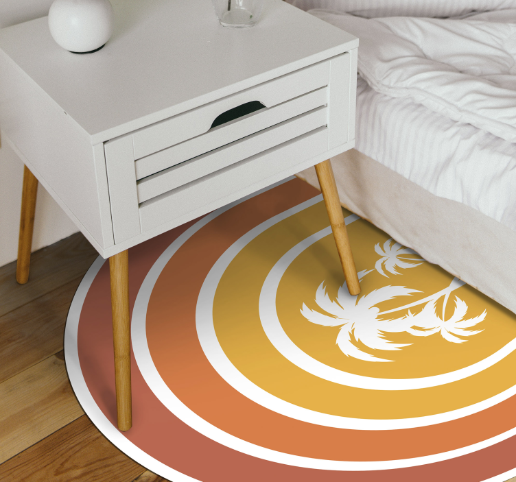 Tropical Sunset Emblem nature vinyl carpet - TenStickers