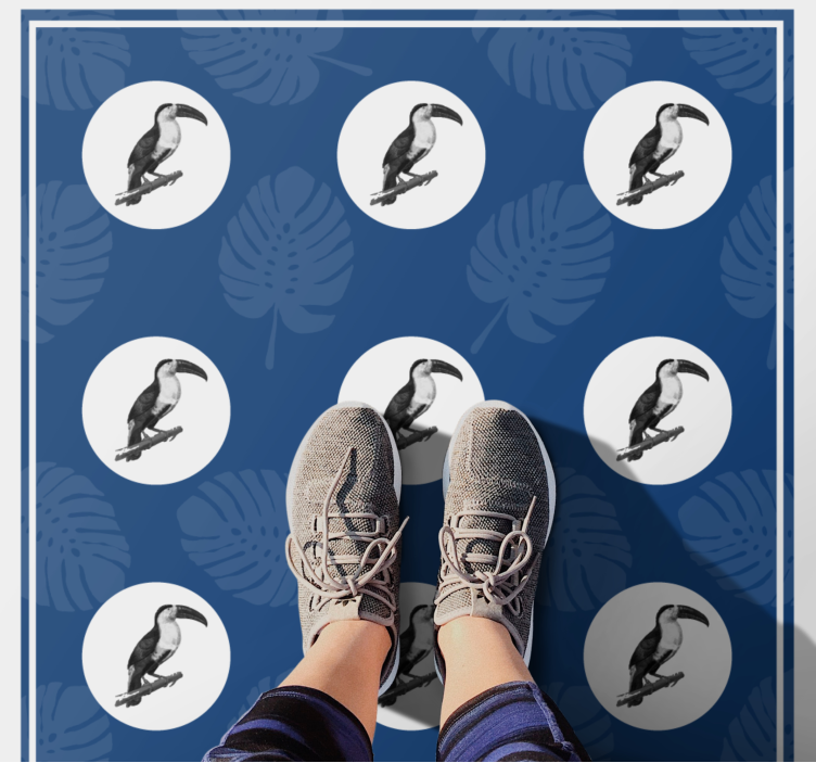 Tropical Toucan Pattern animal vinyl carpet - TenStickers
