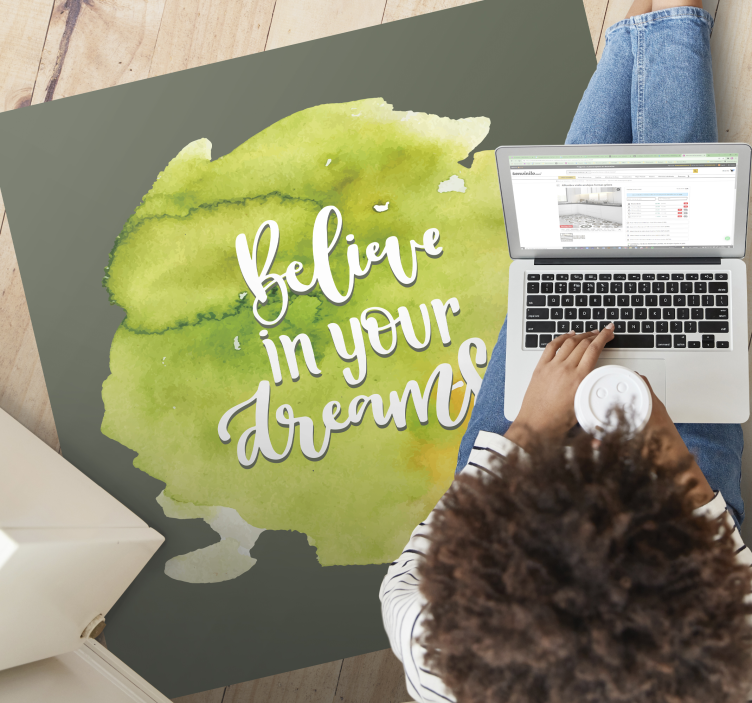 Trust in Aspirations custom vinyl carpet - TenStickers