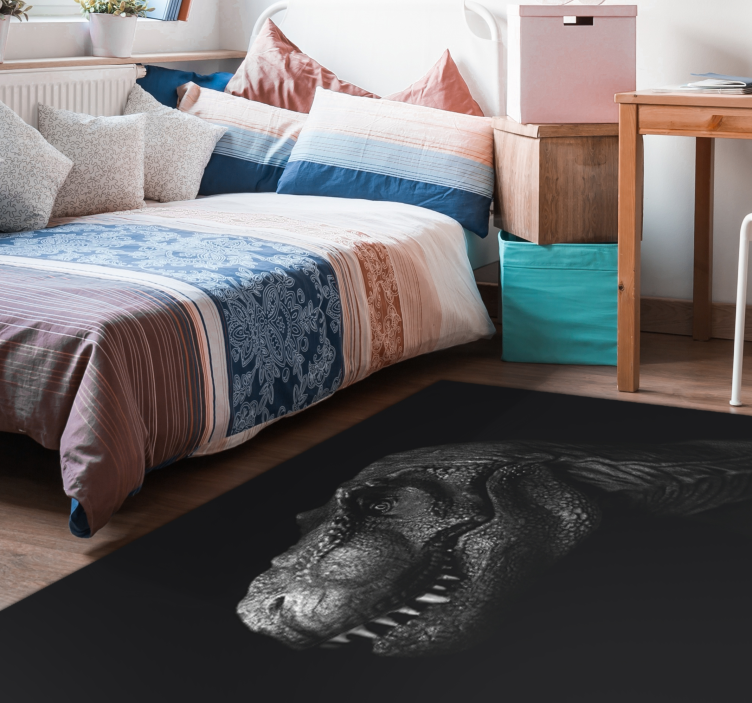 Tyrannosaurus Portrait animal vinyl carpet - TenStickers