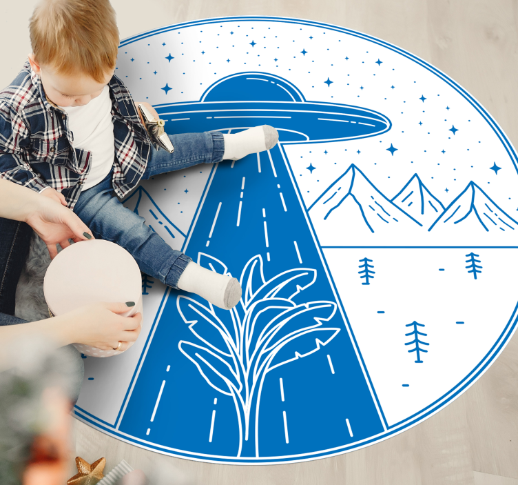UFO Adventure kids vinyl carpet - TenStickers