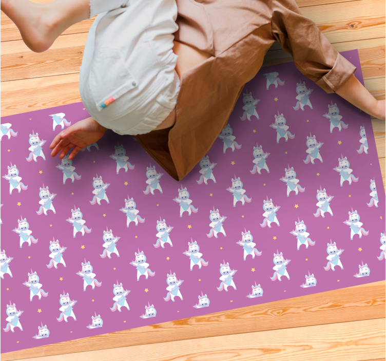 Unicorn Adventure Theme kids vinyl carpet - TenStickers