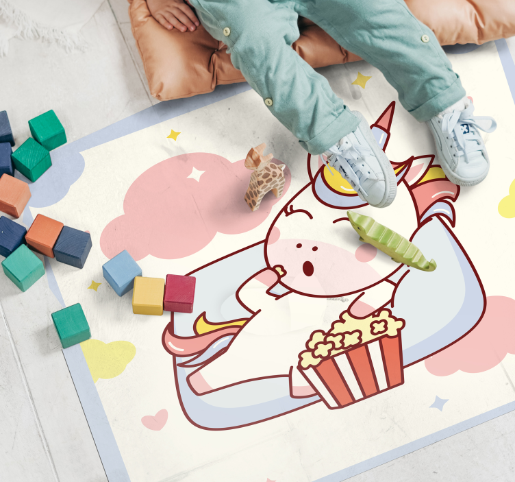 Unicorn Cinema Relaxation kids vinyl carpet - TenStickers