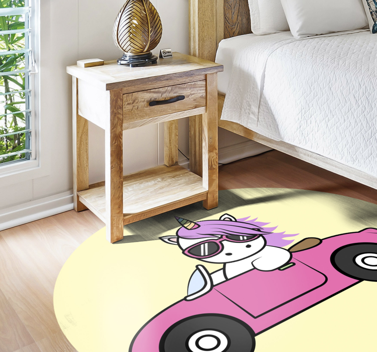 Unicorn Drive Decor kids vinyl carpet - TenStickers