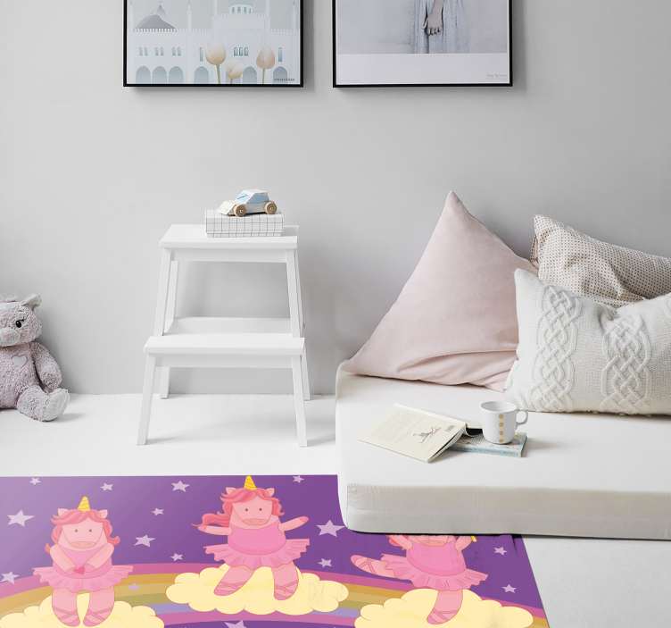 Unicorn Fantasy Dance kids vinyl carpet - TenStickers