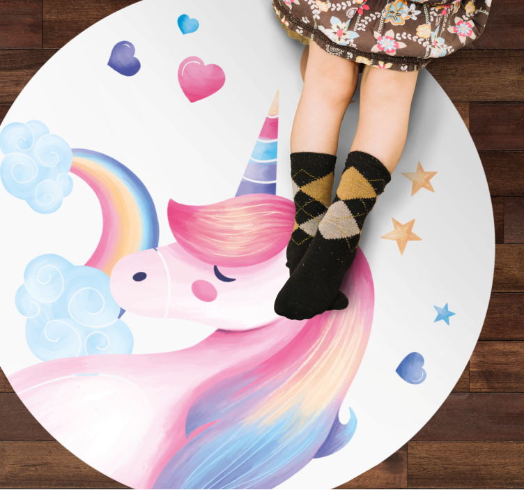 Unicorn Fantasy kids vinyl carpet - TenStickers