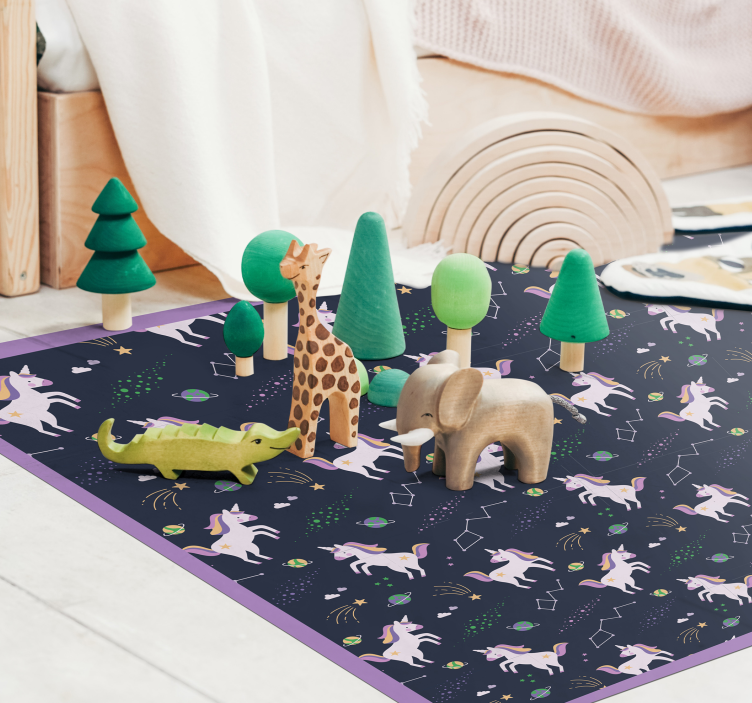 Unicorn Fantasy Playtime kids vinyl carpet - TenStickers