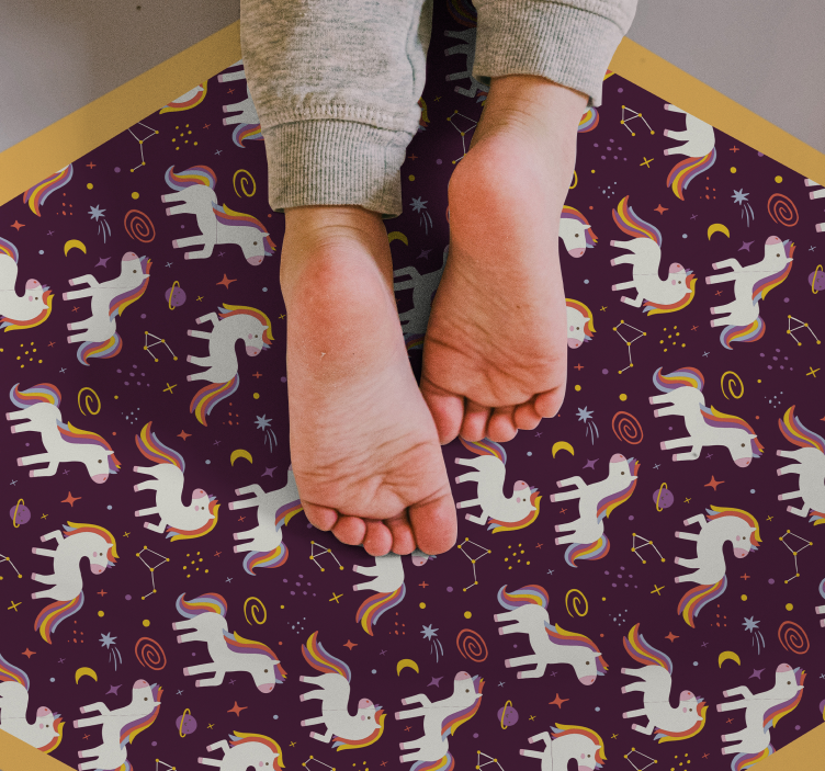 Unicorn Playzone kids vinyl carpet - TenStickers
