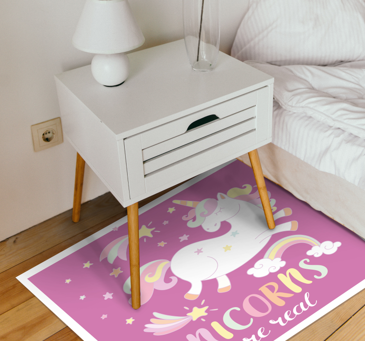 Unicorns Real Magic kids vinyl carpet - TenStickers