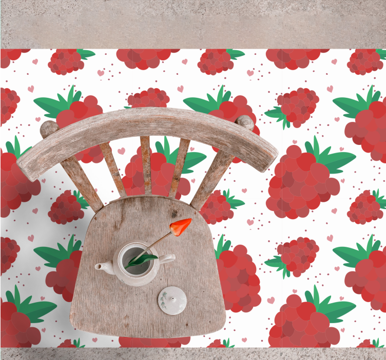 Vibrant Berry Pattern floral vinyl carpet - TenStickers