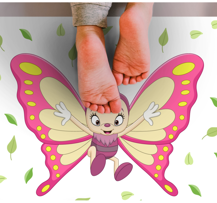 Vibrant Butterfly Figure kids vinyl carpet - TenStickers