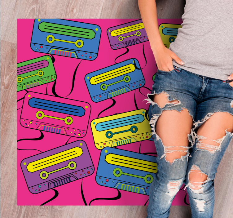 Vibrant Cassette Tapes teen vinyl carpet - TenStickers