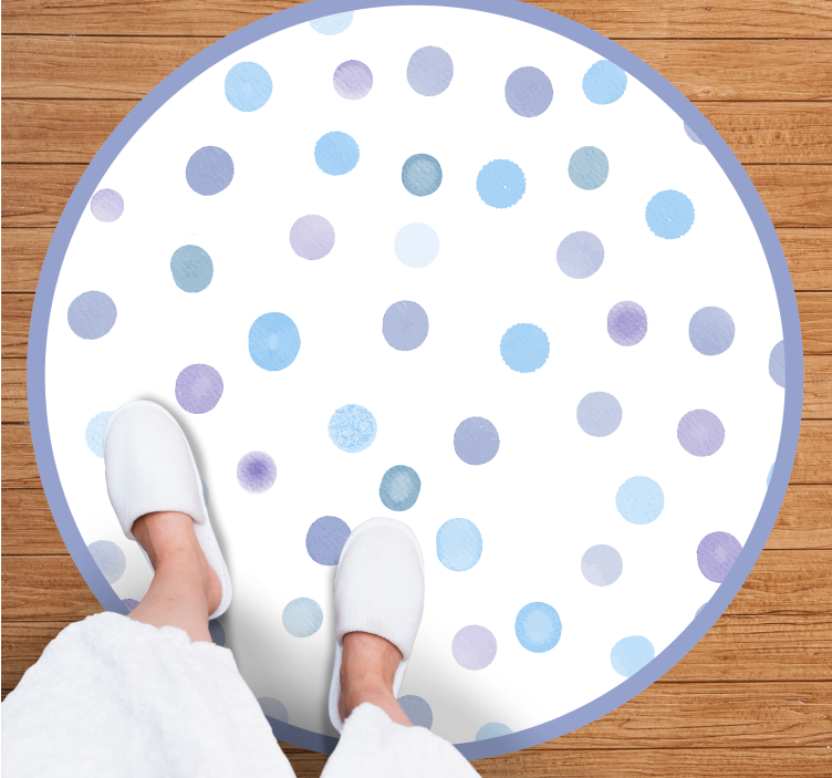 Vibrant Dotted Circles kids vinyl carpet - TenStickers