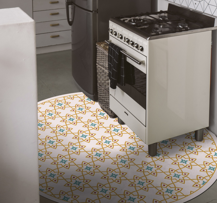 Vibrant mosaic arrangement kitchen vinyl carpet - TenStickers