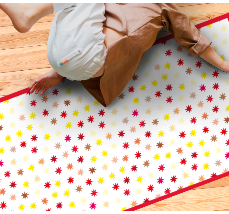 Vibrant Star Motif kids vinyl carpet - TenStickers