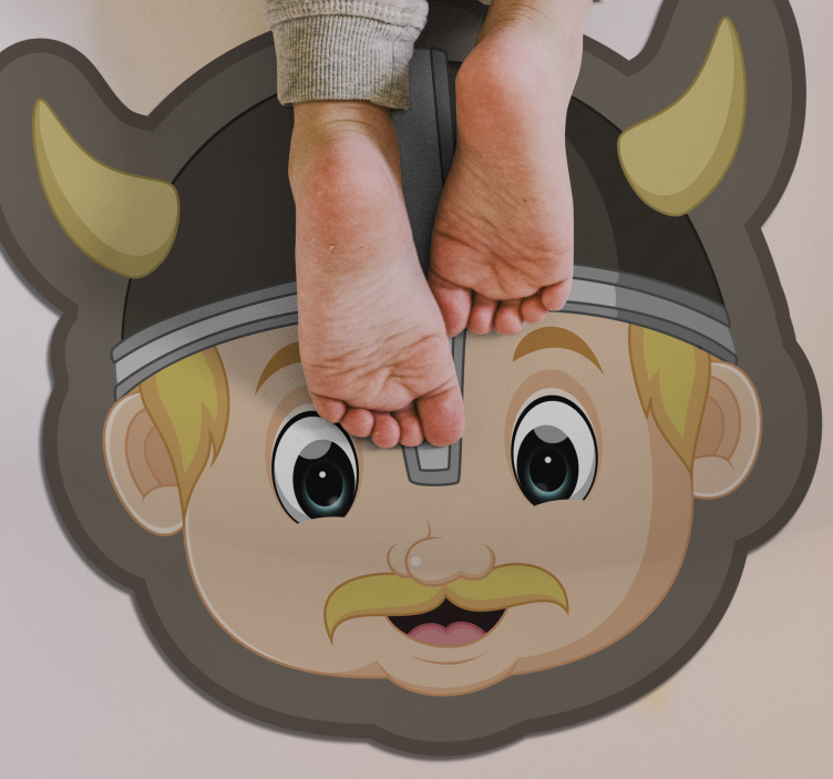 Blond viking character kids vinyl carpet - TenStickers