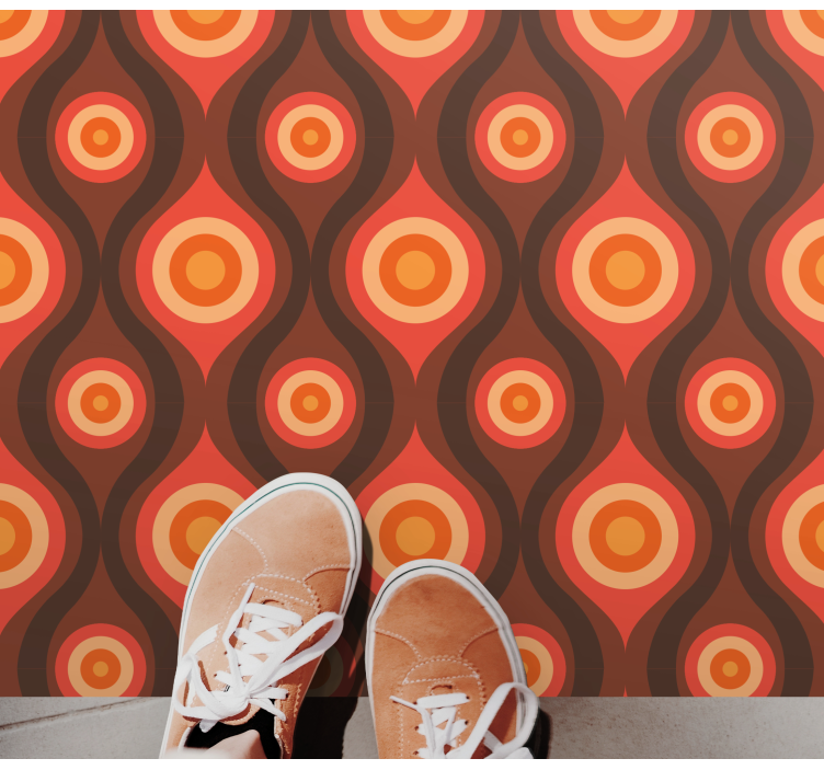 Vintage Circle Motif mosaic vinyl carpet - TenStickers