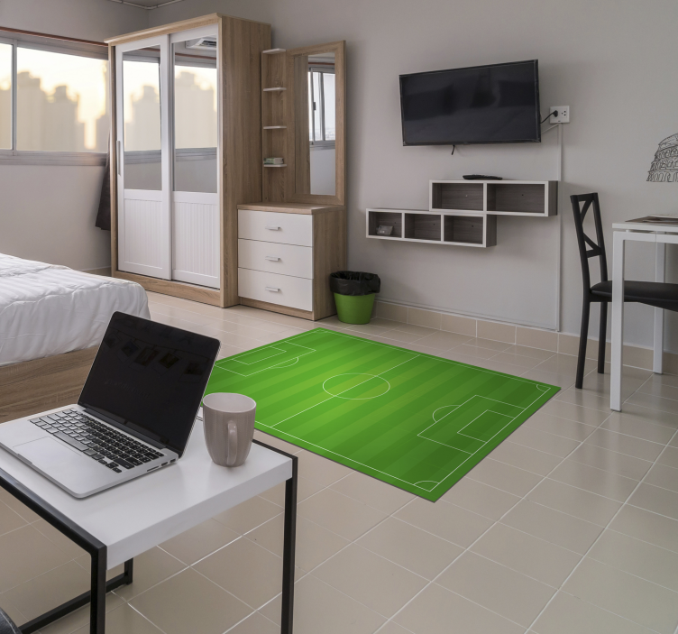 Vinyl rug soccer field teen - TenStickers
