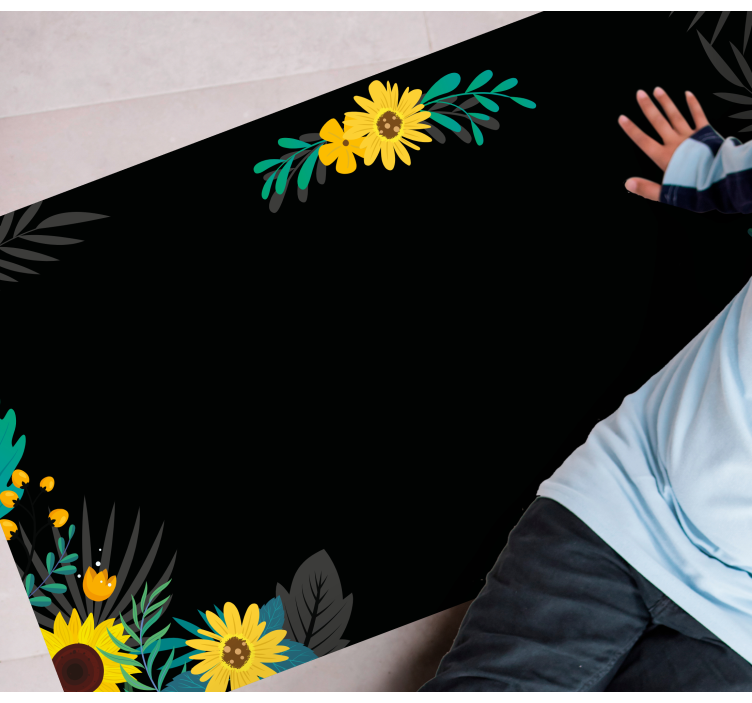 Vibrant Bloom Showcase floral vinyl carpet - TenStickers