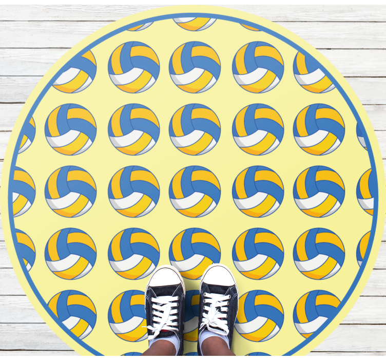 Volleyball Motif game vinyl carpet - TenStickers