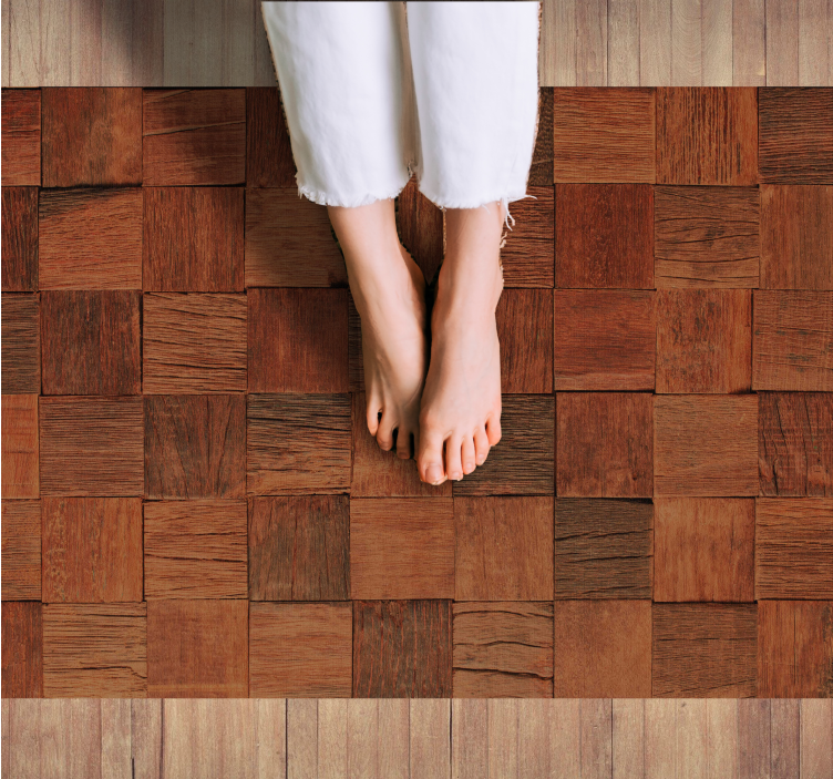 Warm Brown Texture wood effect vinyl carpet - TenStickers