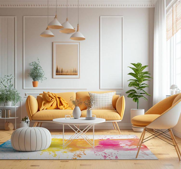Colorful Splashed Surface living room vinyl carpet - TenStickers