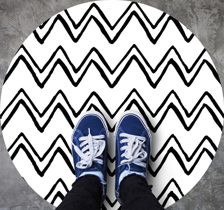 Wavy Stripe Pattern striped vinyl carpet - TenStickers