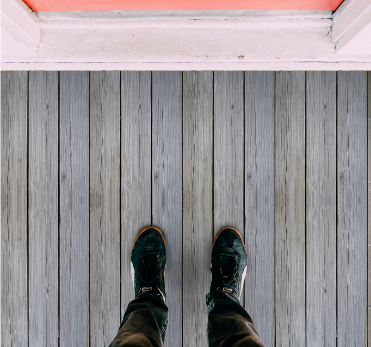 Weathered greyn planks wood effect vinyl carpet - TenStickers