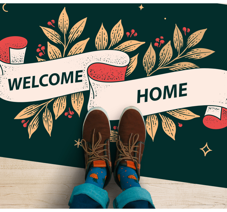 Starry welcome home entrance hall vinyl carpet - TenStickers